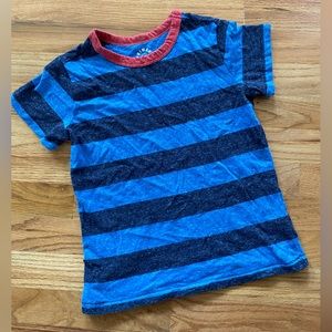 Primary Blue striped t-shirt - size 6/7 - never worn!